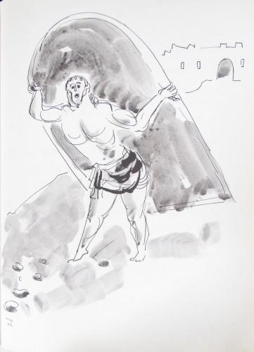 Zeichnung in der ausliegenden Bibel