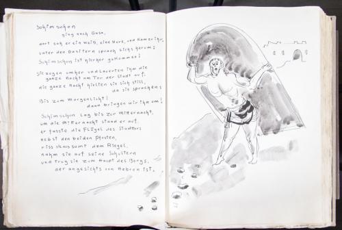 Ausliegende Bibel in der Kirche St. Georgen